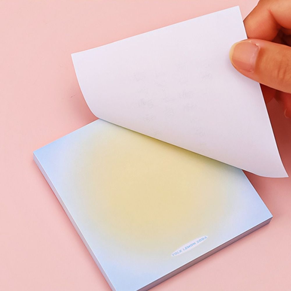 80Sheets Gradual Halo Sticky Notes Colorful Note Paper Fashion Memo Pad Sticky  Gift
