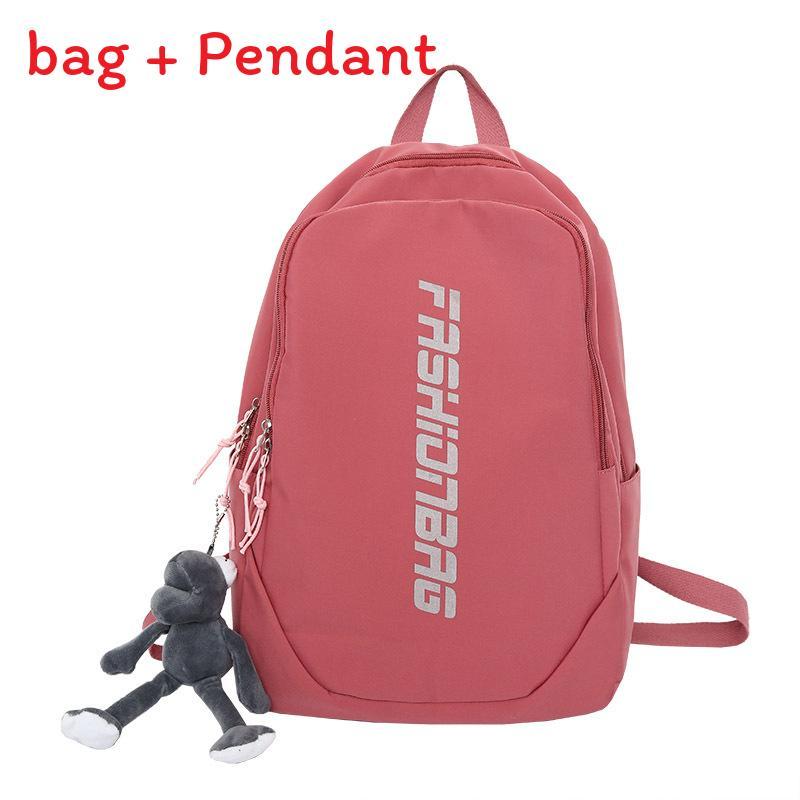 Nylon School Backpack For Teens With Durable Zipper And Phone Pocket For Daily Use
