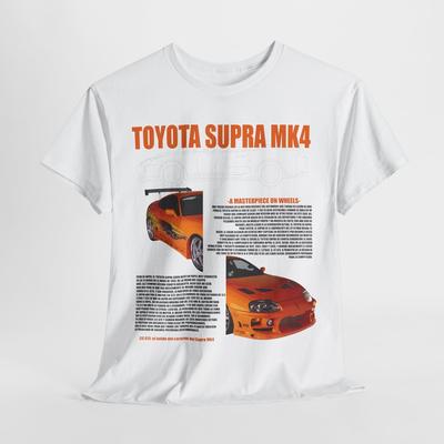 Tricou Elegant pentru Bărbați cu Grafică Iconică Toyota Supra MK4 Artă Grafică Tricou Unisex