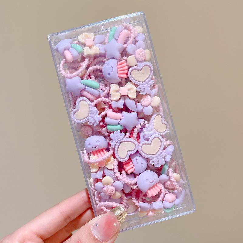 10-30PCS/Set, Cute Cartoon Animals, Hair Bands, Girls, Elastic Rubber Band, Headwear, Hair Accessories