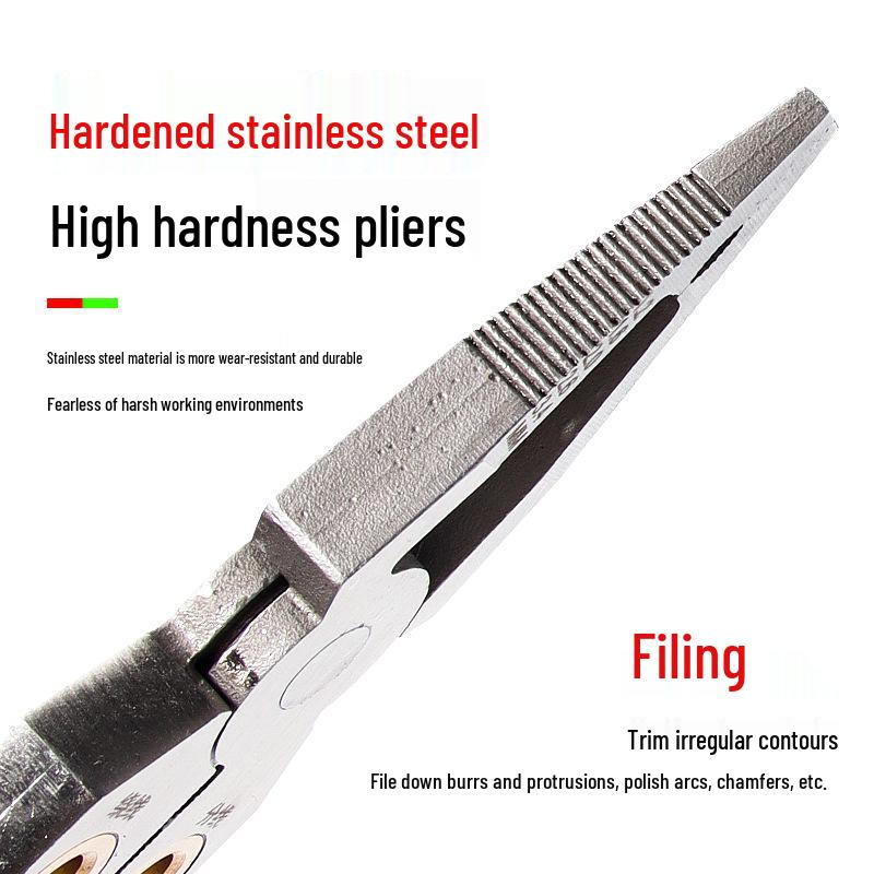 Stainless Steel Multi-functional Wire Stripper with Voltage Tester and Cable Cutting Pliers for Electricians
