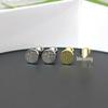 Korean Style 2025 Simple Titanium Fu Character Stud Earrings with Screw Back