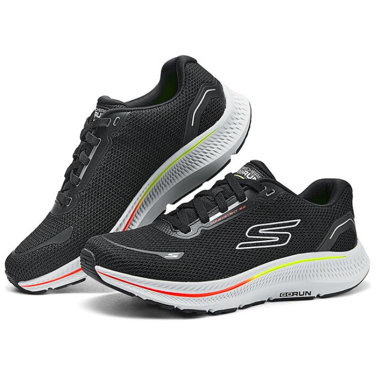 Skechers Go Run Consistent 2.0 Comfortable Versatile Durable Low-Top Training Shoes Men Sneakers Black White 220879-BKW