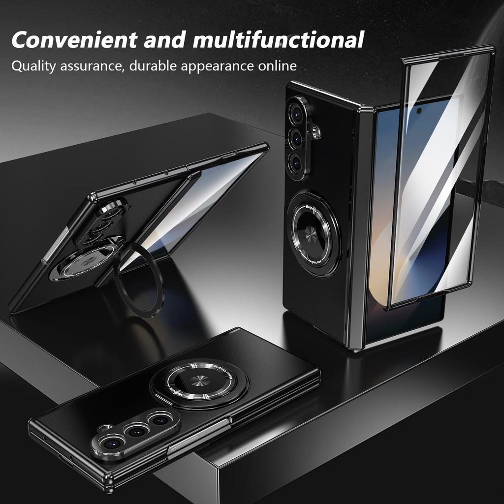 Compatible Galaxy Z Fold 8/7 Magnetic Rotating Stand Case & Z Flip 7 Protective Film Cover