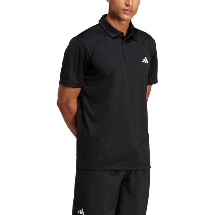 adidas Camisa Polo Pure Logo Tennis Masculina Tops Preta HR8730
