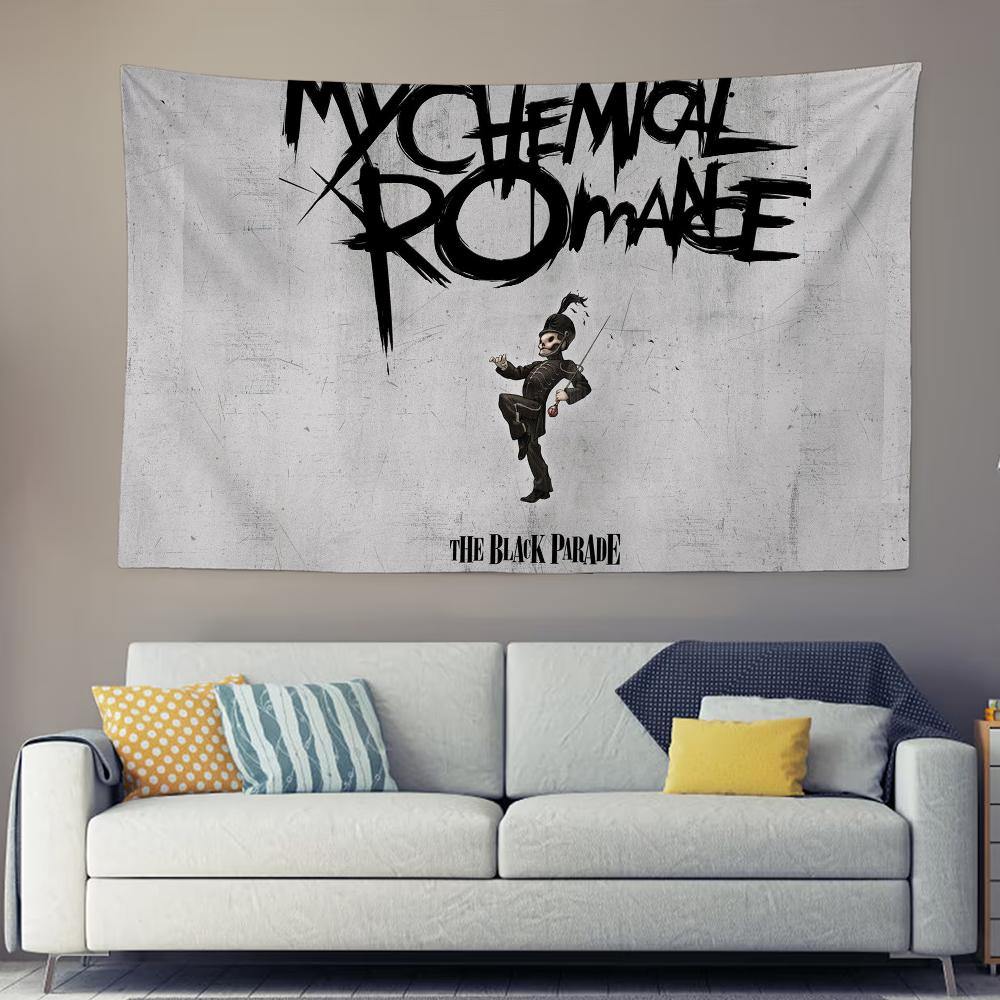 

My Chemical Romance Wall Tapestry The Black Parade Album Art Rock Music Decor Band Poster Gothic Punk Style Home Design 74x94cm(29x37in)