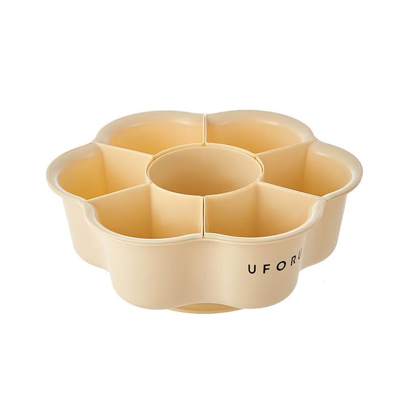 Rotatable 7-Compartment Kitchen Prep & Hot Pot Platter