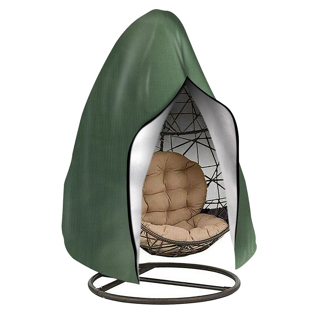 210D Patio Hanging Egg Chair Cover Waterproof Wind-Proof Swing Egg Chair Cover with Zipper Buckle for Outdoor Wicker Single Seat