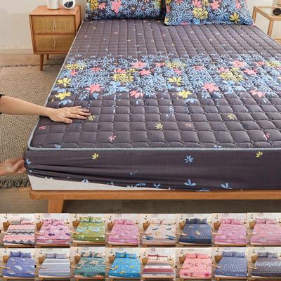 MAITA Quilted Mattress Protector Fully Wrapped Cotton Upholstered Bedspread Mattress Cover Moisture-proof Bed Protector Pillowcase Mattress Cover