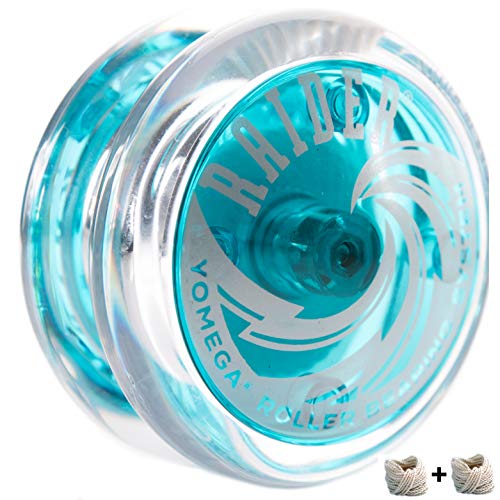 Yomega Raider Yo-Yo Bearings for Kids, Intermediate, and Advanced Players, Competitive Looping Play, Includes 2 Extra Strings (Light Blue)