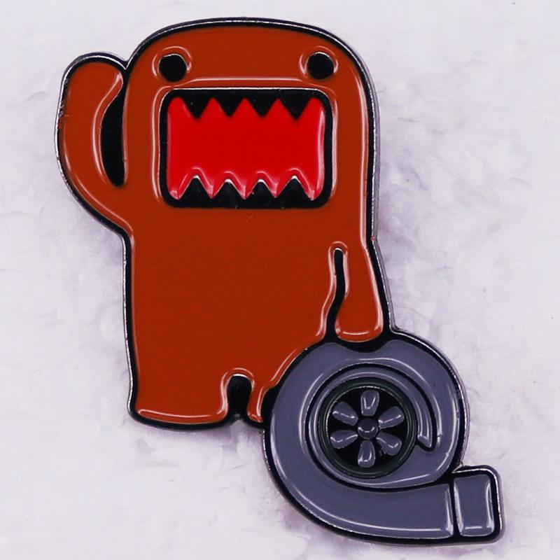 Domo-kun Cartoon Brooch Badge