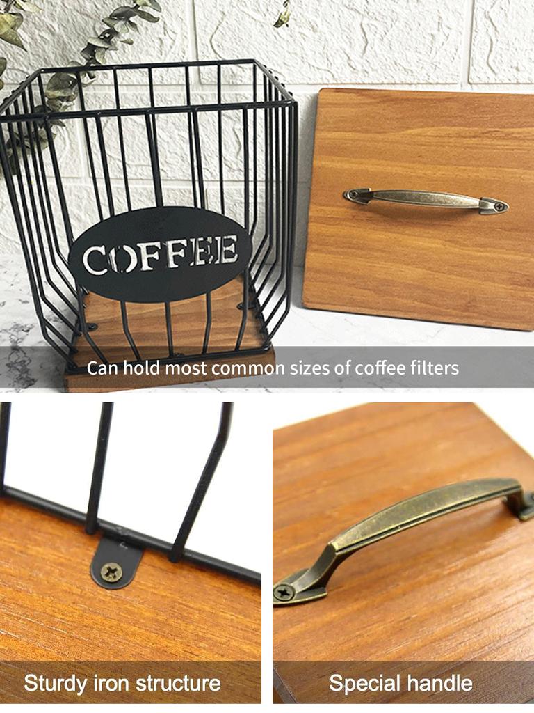 Leeseph Cestello per capsule di caffè Porta capsule di caffè Contenitore per filtri di caffè Cestello Portafiltro di caffè con coperchio