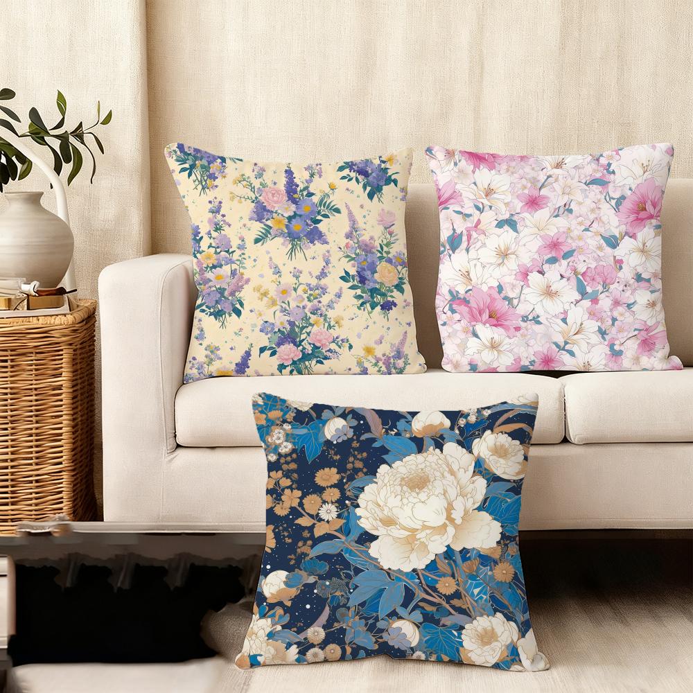 Classic Pattern Cushion Cover Soft Plush Throw Pillow Cover  DoubleSided Decorative Cushion Case  Sofa Bedroom Home Decor