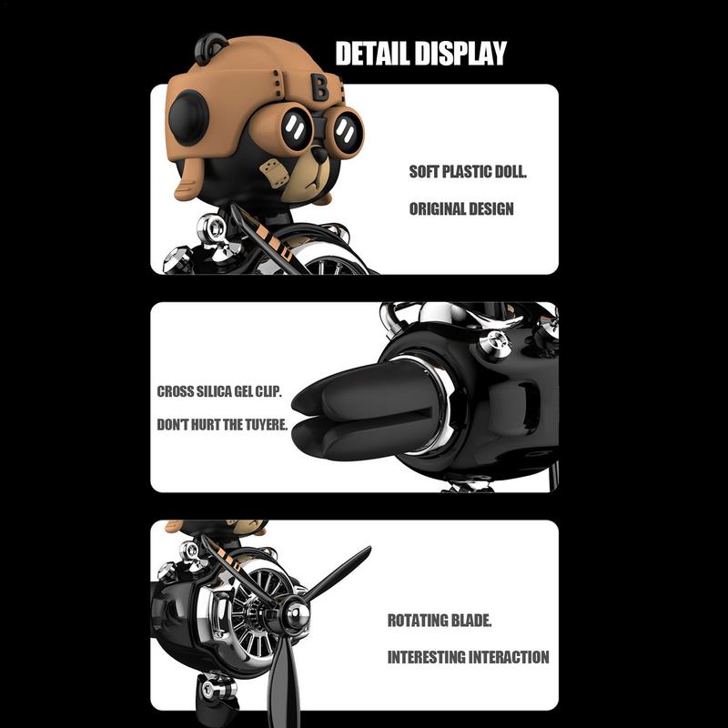 perfume Odorless ornament Auto Vent Aromatherapy Diffuser Bear Design Small Aircraft Car Fragrance Diffuser Off-Road Vehicle