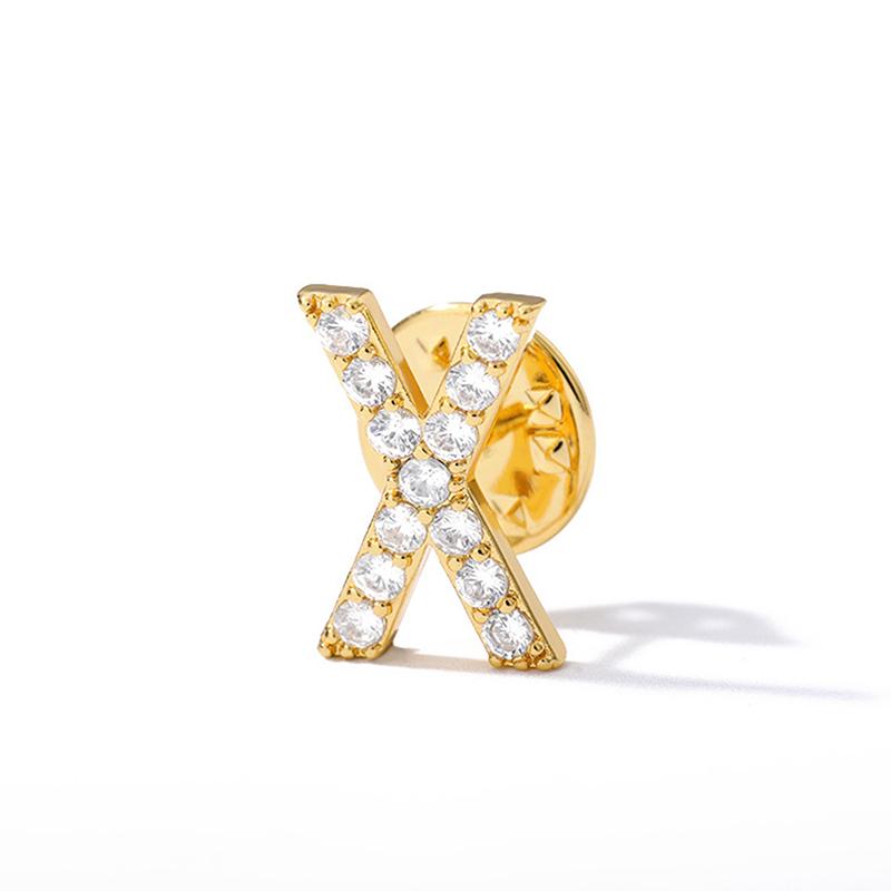 A-Z Letter Brooches For Women Initial Name Brooch Pins For Suit Shirt Collar Accessories   Brooch Jewelry
