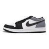 Jordan Air Jordan 1 Slip Resistant Abrasion Resistant Low top Vintage Basketball Shoes Men's Black Gray 553558-132(Team59-)