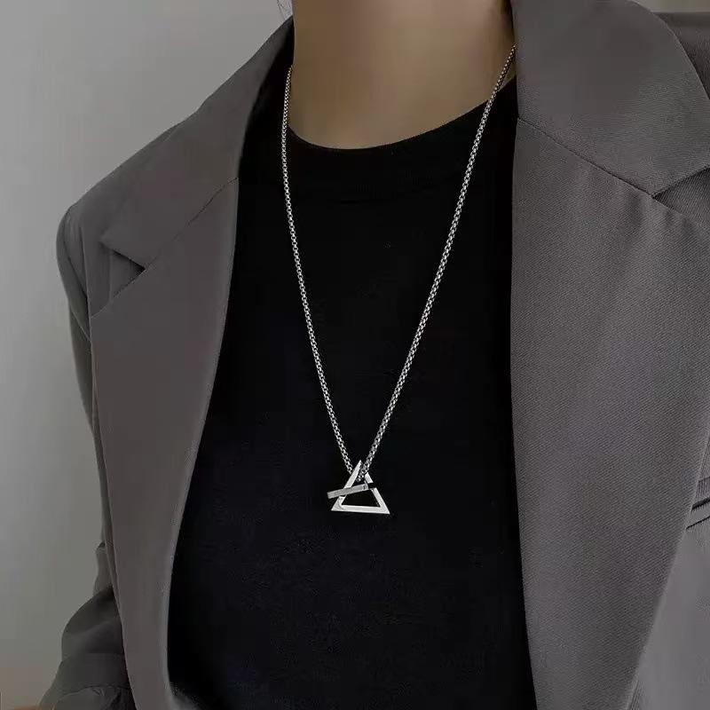 Hollow water drop pendant necklace women do not fade cold wind temperament sweater chain minimalist personality niche accessories design