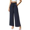 Women's Spring and Summer New Wide Leg Trousers Elastic Waistband Wide Leg High Waist Long Skirt Trousers Female