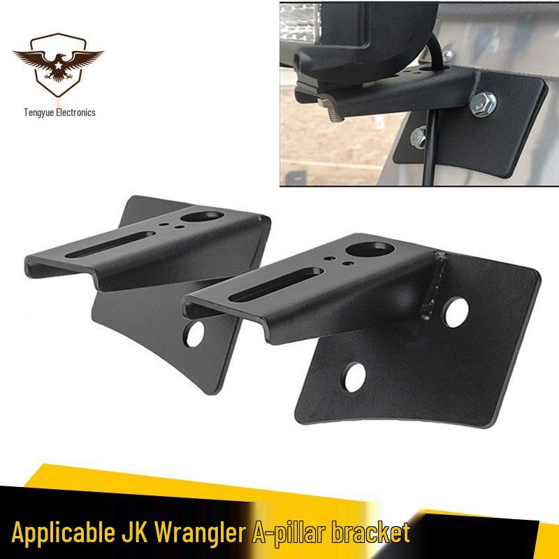 JK Wrangler A-Pillar Light Mount Bracket for Spotlights or Fog Lights