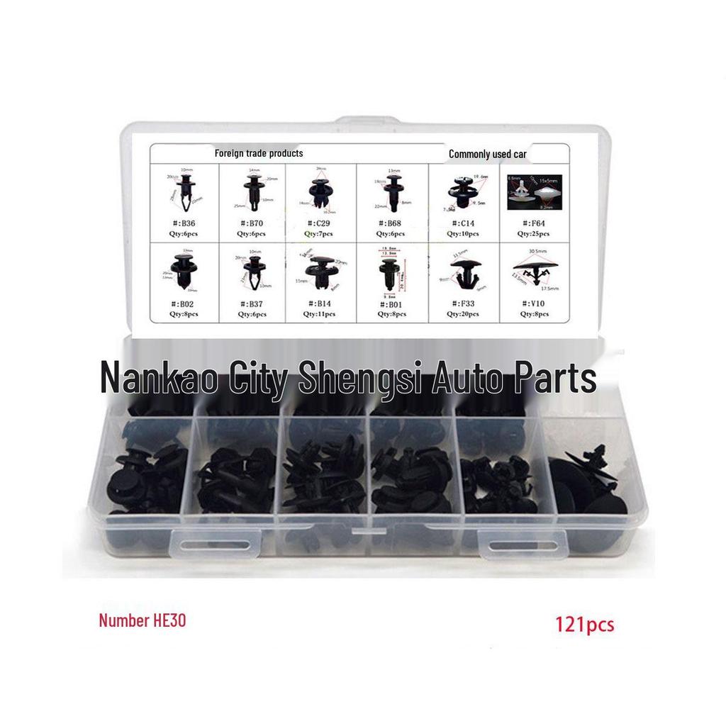 121 ks Univerzální upevňovací prvky obložení automobilu Honda: Smíšené klipy pro panel, příslušenství a dekoraci.