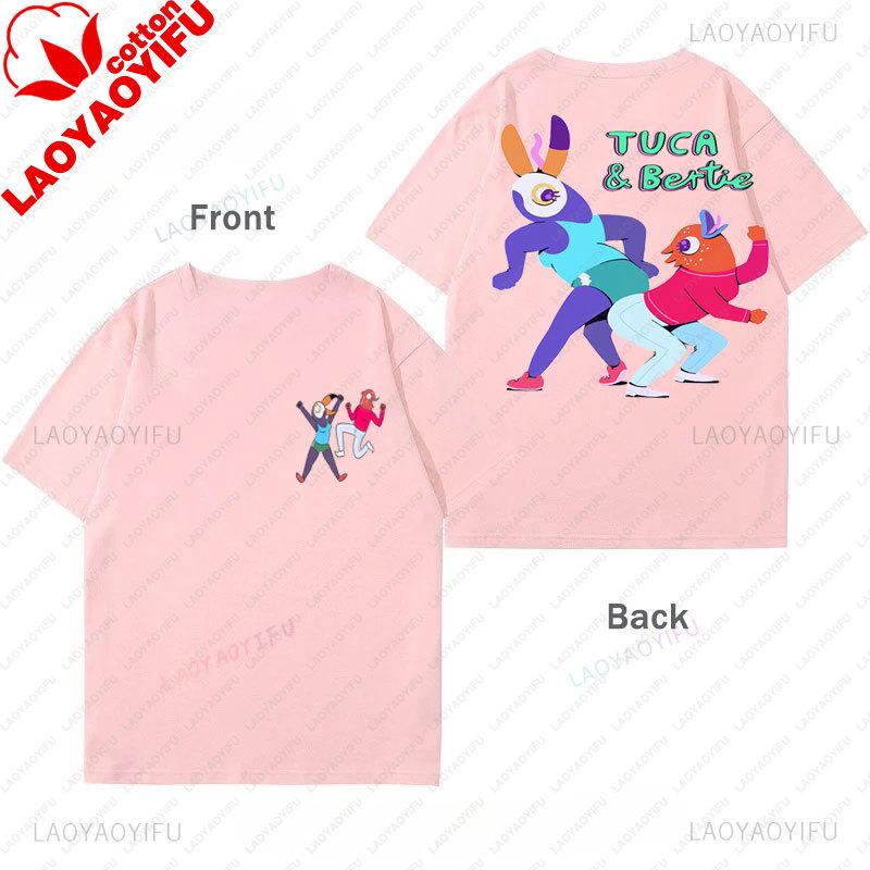 Tuca Bertie Adult Cartoon TShirt Streetwear Fashion Casual Funny Cartoon Printed Tee Crewneck Cotton Y2k Clothes