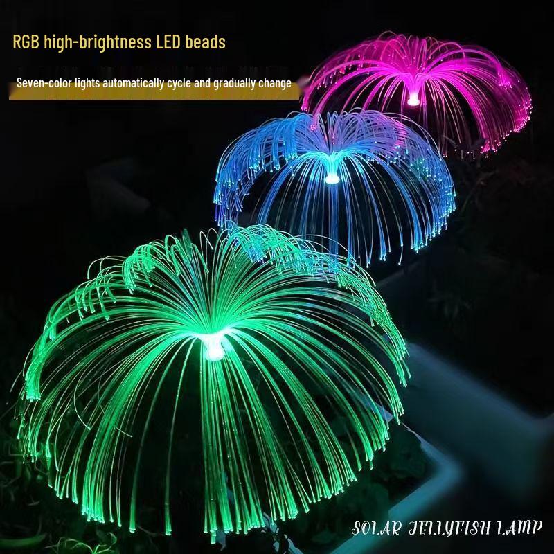 Color-Changing Solar-Powered Jellyfish Garden Lights for Outdoor Use