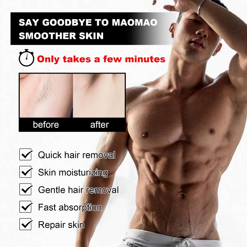 Mens Painless Hair Removal Cream with Aloe Nourishing Non Irritating Body Lotion for Long Lasting Smooth Skin