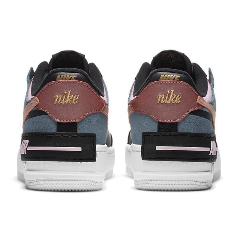 Nike Sneakers da Donna Air Force 1 Low Shadow Nere Rosa Artico Chiaro Rosso Argilla CU5315-001