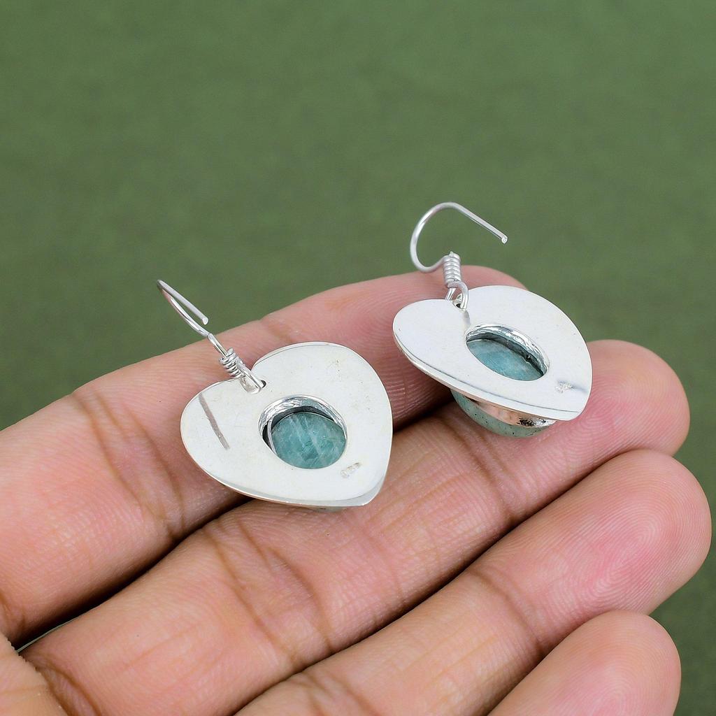 Amazonite Earring 925 Sterling Silver Earring Gemstone Handmade Earrings Amazonite Jewelry Latest Design Earring Silver Jewelry Gift For Her