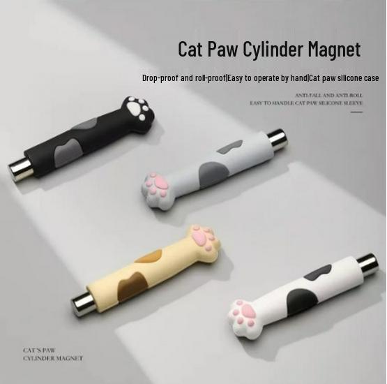 

Cute Cat Paw Cylinder Magnet for Cat Eye Gel Nails - Drop-Proof Nail Art Tool Cat Paw Magnet 1 pc [Random Color]