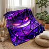 Gengar Printed Flannel Throw Blanket Soft Warm Lightweight All Season Blanket for Sofa Bed Camping Home Decor Holiday Gift