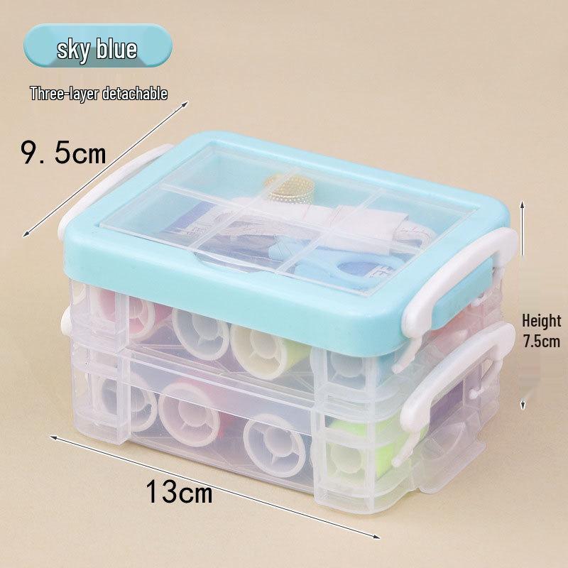 Kit da cucito portatile: Set da 226 pezzi di aghi e filo con scatola portaoggetti