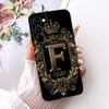 For Tecno Camon 18P Case Cover Luxury Crown A-Z Letters 2D Flat Pattern Soft Silicone Funda For Tecno CH7 Casing