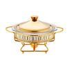 Buffet Food Warmer 2L Stable Portable with Handle Round Pan for Events And