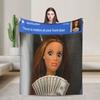 Stylish There is Motion at Your Front Door Neegy Funky Ehh Meme  Blankets Thin Coral Fleece Plush  Cozy Throw Blanket Machine