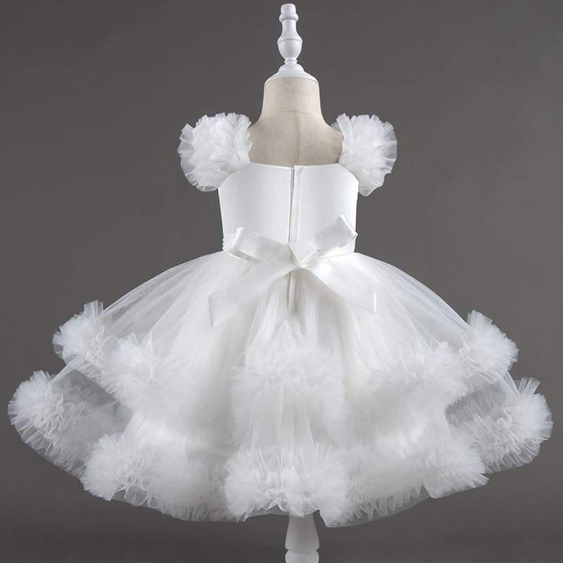 Baby Dress 0-5 Years Old Birthday Party Wedding Sleeveless Mesh Fluffy Cute Girl Princess Dress