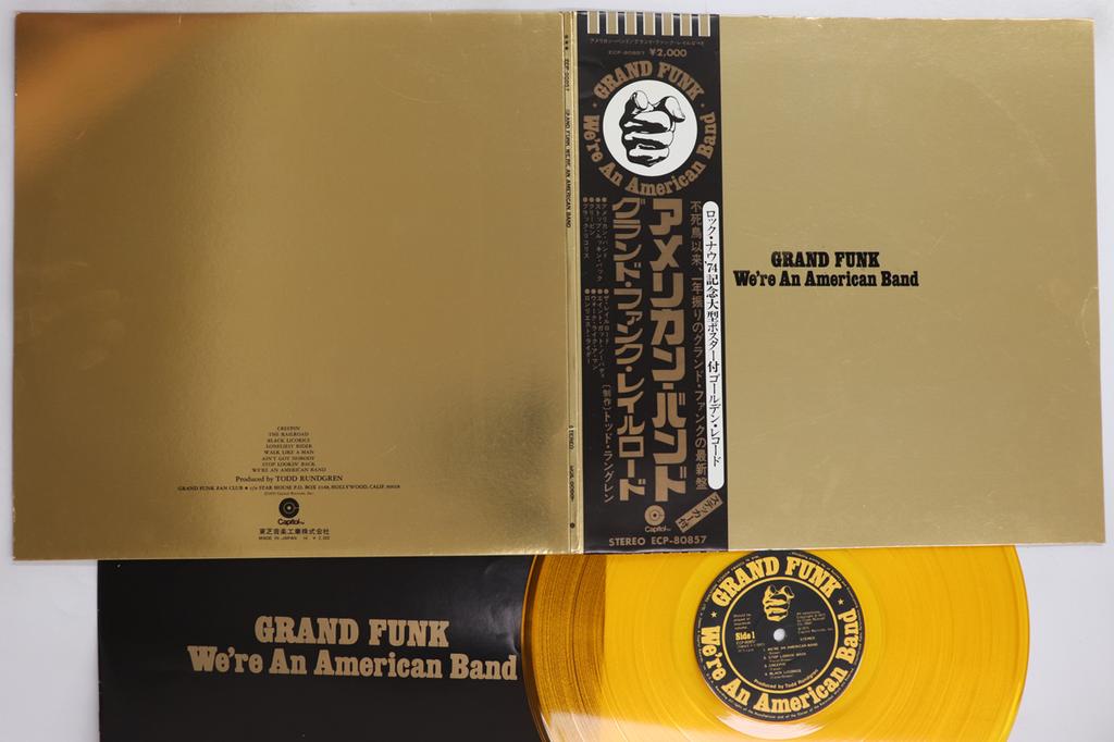 LP Record GRAND FUNK - We're An American Band ECP80857 CAPITOL 1973 Japan Obi Rock Used