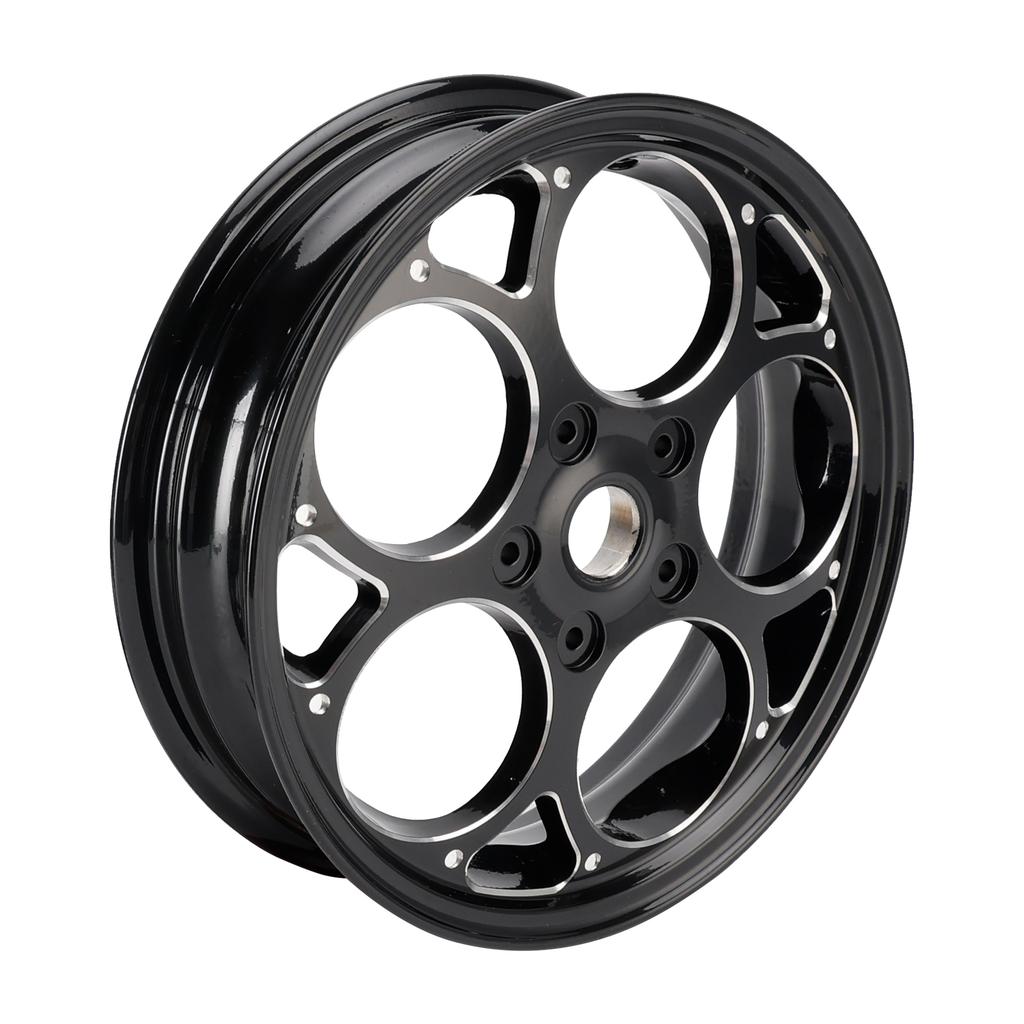 Front & Rear Wheel Rim Set 3.0x12" Black For Vespa Sprint Primavera 50 125 150