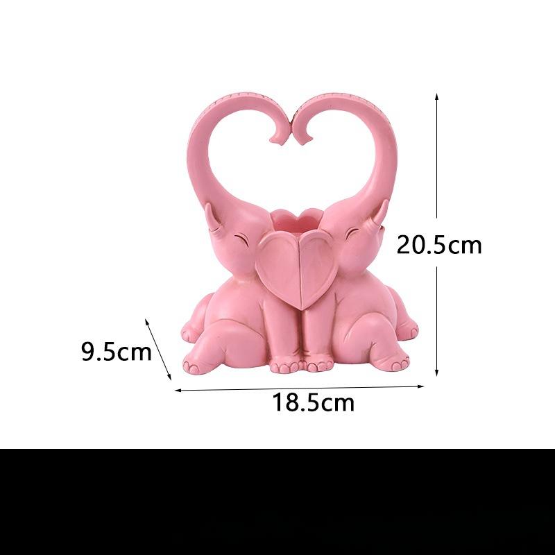 

Европейский стиль светящийся значок пары подсвечник орнамент смола ремесло креативный дом гостиная столовая милые животные 18.5*9.5*20.5cm