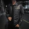 Autumn Men's Leather Jacket Casual Fashion Lapel Collar Motorcycle Clothes Men Slim Quality Leather Coats
