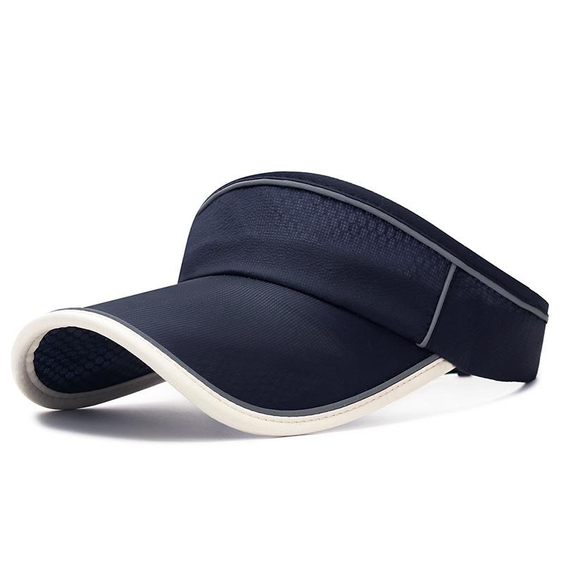 

Солнцезащитный козырек и защита от солнца, шляпа-цилиндр с полой тульей, поля с вырезами, расширенные поля, быстросохнущая солнцезащитная шляпа для мужчин для улицы Adjustable 55-60cm тёмно-синий