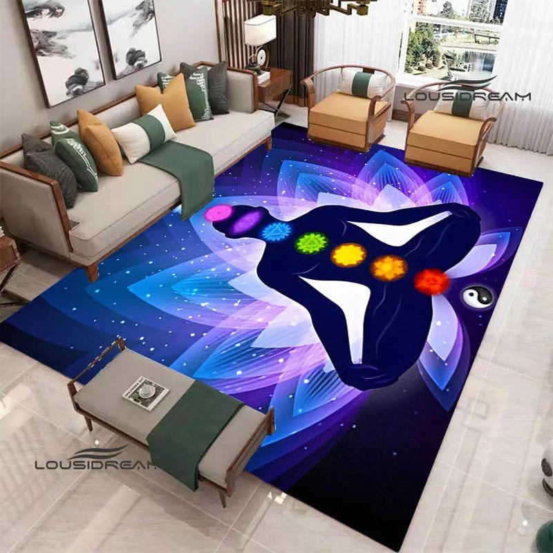 3D Chakra Printed Carpet Non-slip Carpet Door Mat Yoga Mat Bedroom Decoration Area Rug Bedroom Decor Birthday Gift