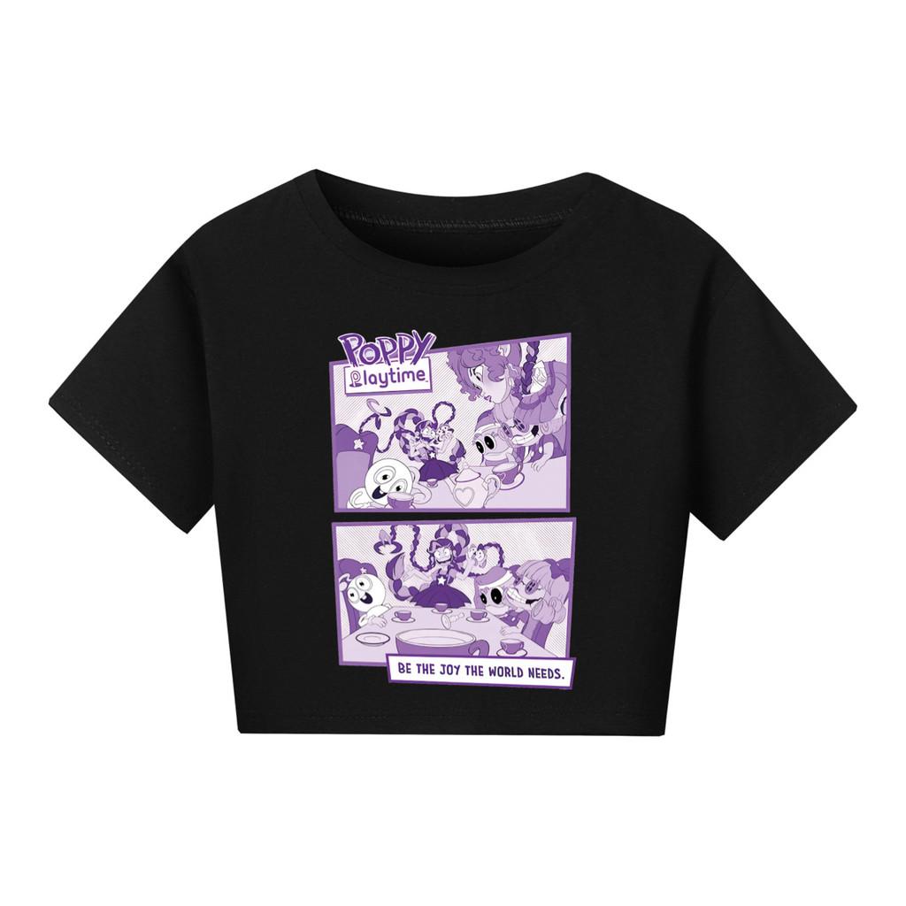 5632 Kids Girls Lily Lovebraids Print Slim Fit Short T-Shirt