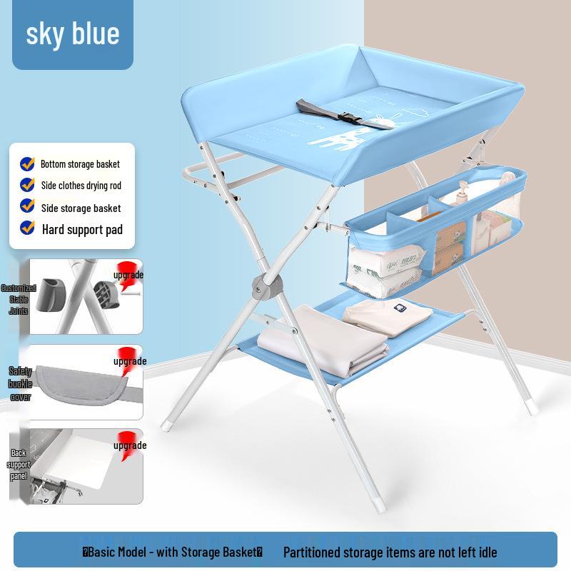 Portable Baby Changing Table: Multifunctional, Foldable & Washable for Diaper Changes and Massages