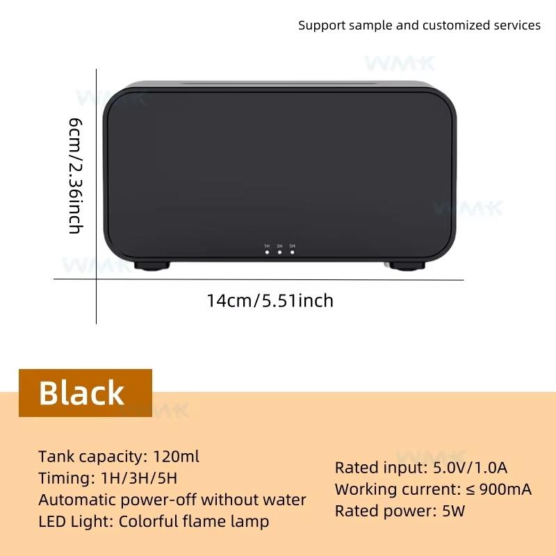 

Увлажнитель воздуха с ароматом, диффузор, увлажнители с эфирными маслами, автоматический диффузор ароматов для дома со светодиодной подсветкой чёрный