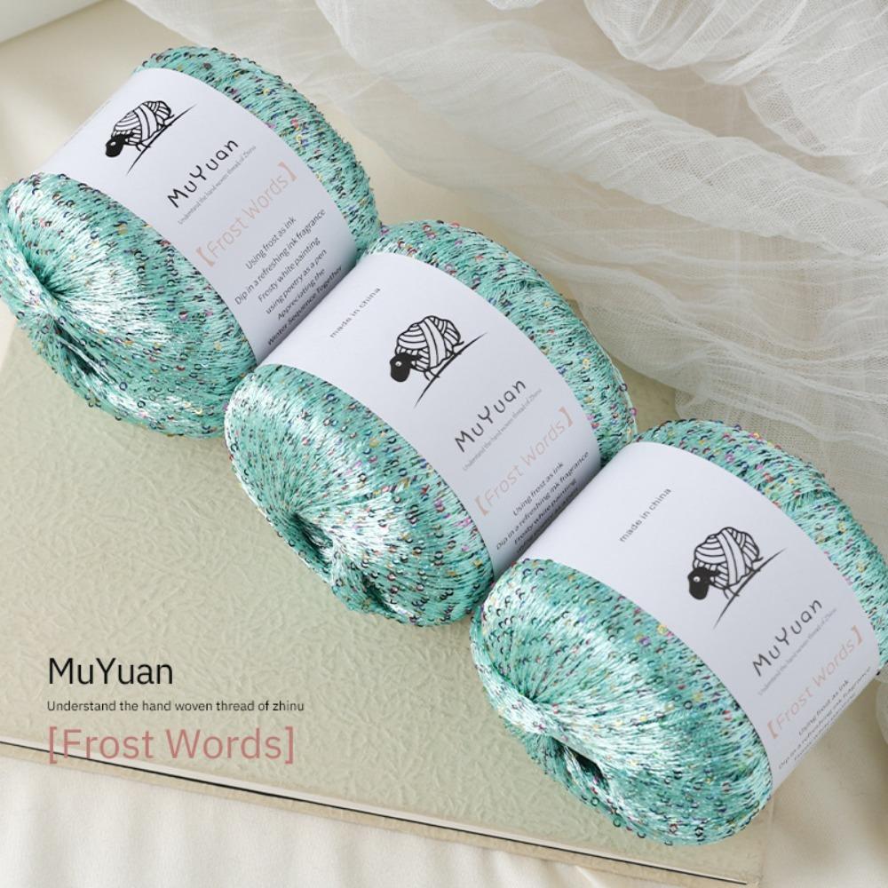 Dense Sequin Crochet Thread Nylon Crochet Supplies Handmade DIY Woven Thread Handmade Projects