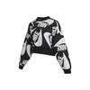 SS22 Logo All Over Print Crewneck Long Sleeve Sweatshirt Women Sweatshirt Black DB3856-010