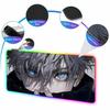 Anime Jujutsu Kaisen Large LED Mouse Mat Rubber Mousepad Gojo Satoru Yuji RGB Mouse Pad Gamer HD Print Table Mat Keyboard Pads