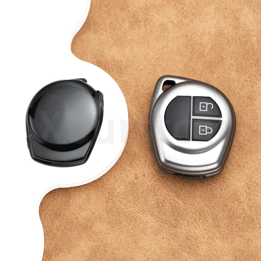 Gun Grey TPU für Suzuki Sx4 Classic Spresso Liana Celerio Ciaz Ignis Vitara Swift Jimny Fernbedienung Autoschlüsselhülle Keyless Abdeckung Halter