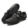 3368 Scarpe da Ciclismo Uomo Donna Serratura per Bicicletta Fondo in Gomma Senza Tacchette Mountain Bike Strada Bassa Tomaia Rigida Bottone Rotante Duro